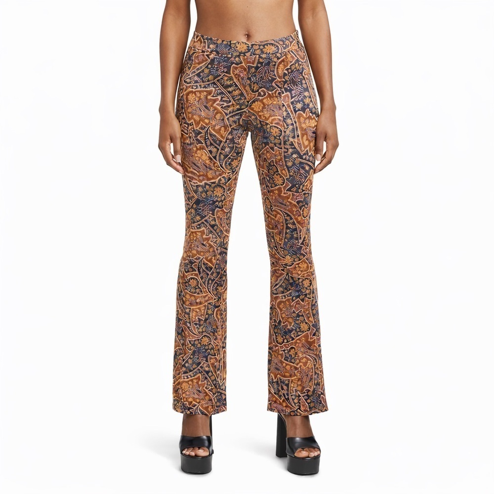 Elodie - Velvet Paisley Pants - Picture 4 of 10